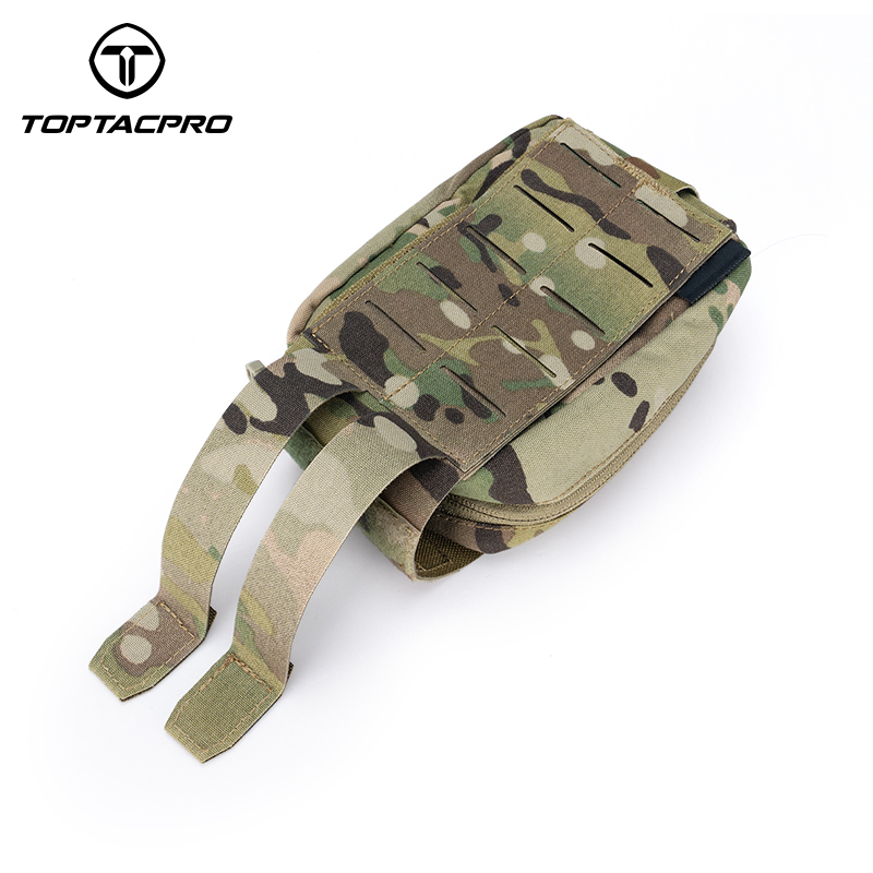 TOPTACPRO Removable Tactical Medical Pouch Rip-away MOLLE IFAK Pouch for Camping Traveling 8521