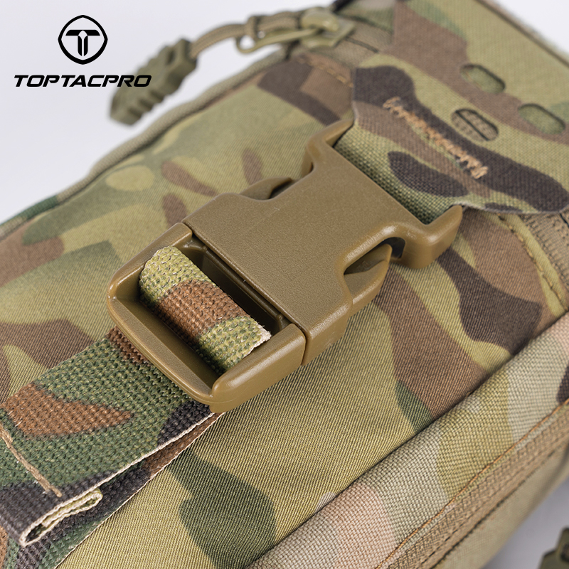 TOPTACPRO Removable Tactical Medical Pouch Rip-away MOLLE IFAK Pouch for Camping Traveling 8521