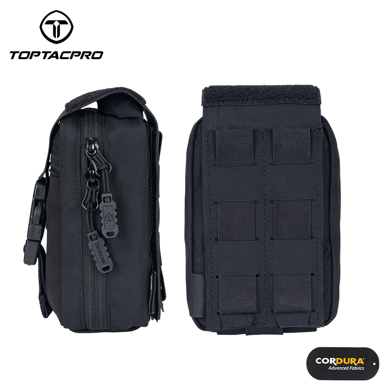 TOPTACPRO Removable Tactical Medical Pouch Rip-away MOLLE IFAK Pouch for Camping Traveling 8521