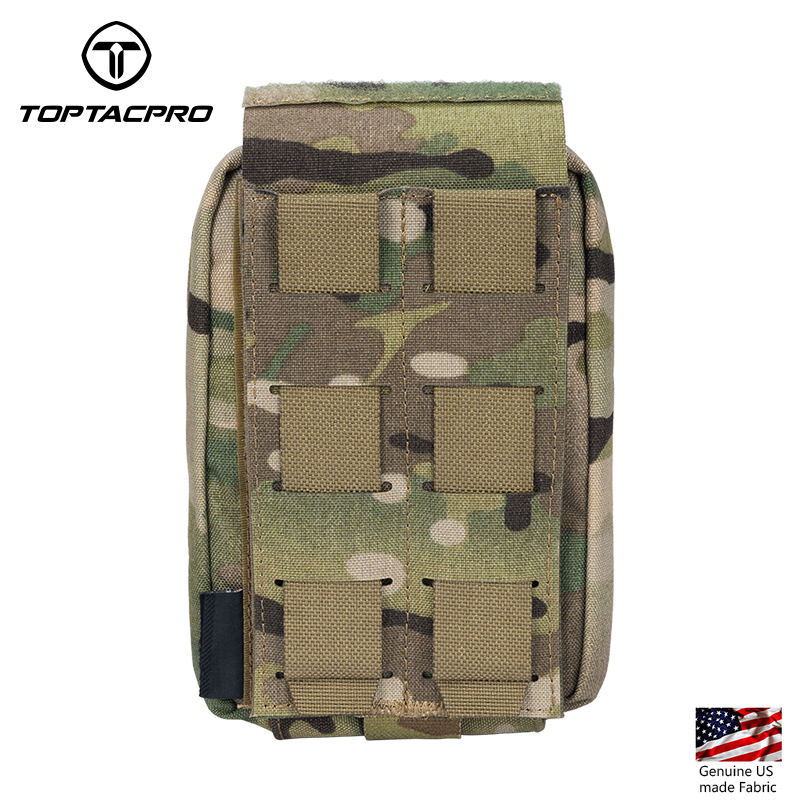 TOPTACPRO Removable Tactical Medical Pouch Rip-away MOLLE IFAK Pouch for Camping Traveling 8521