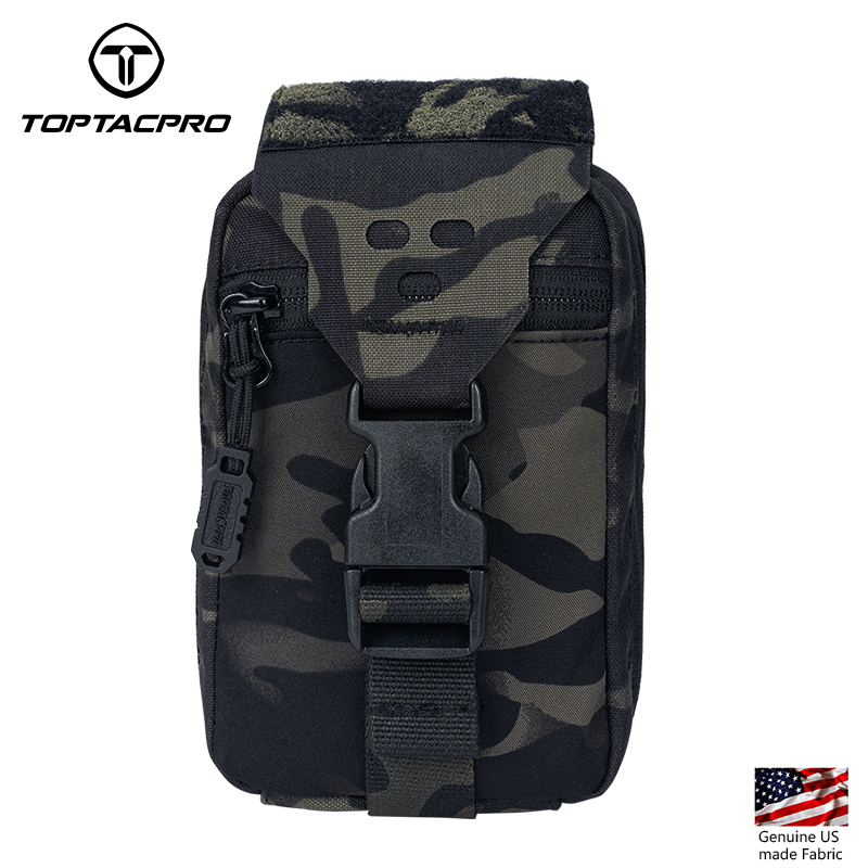 TOPTACPRO Removable Tactical Medical Pouch Rip-away MOLLE IFAK Pouch for Camping Traveling 8521