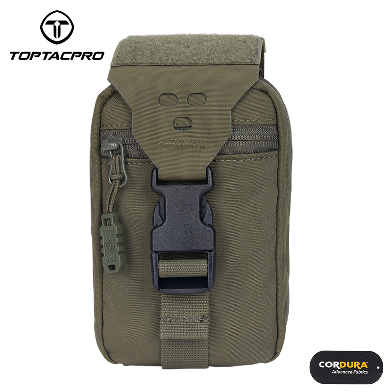 TOPTACPRO Removable Tactical Medical Pouch Rip-away MOLLE IFAK Pouch for Camping Traveling 8521