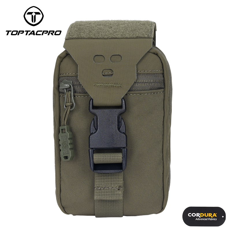 TOPTACPRO Removable Tactical Medical Pouch Rip-away MOLLE IFAK Pouch for Camping Traveling 8521