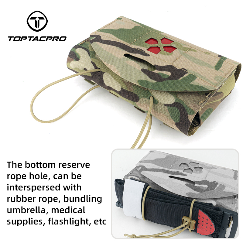 TOPTACPRO Tactical Medical Pouch MOLLE EMT First Aid Pouch IFAK Utility Pouch 8522