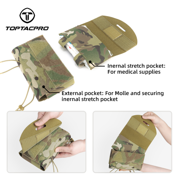 TOPTACPRO Tactical Medical Pouch MOLLE EMT First Aid Pouch IFAK Utility Pouch 8522