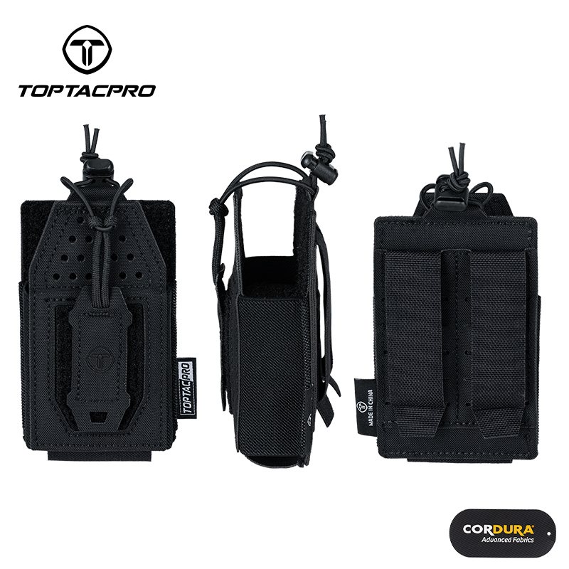 TOPTACPRO Tactical Radio Pouch Walkie Talkies Military Outdoor Lightweight Molle Pouch 8524