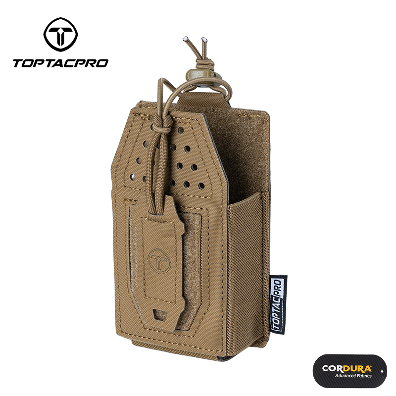 TOPTACPRO Tactical Radio Pouch Walkie Talkies Military Outdoor Lightweight Molle Pouch 8524