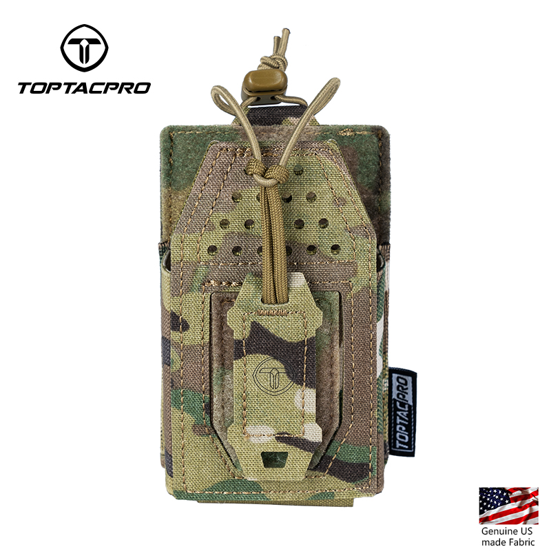 TOPTACPRO Tactical Radio Pouch Walkie Talkies Military Outdoor Lightweight Molle Pouch 8524