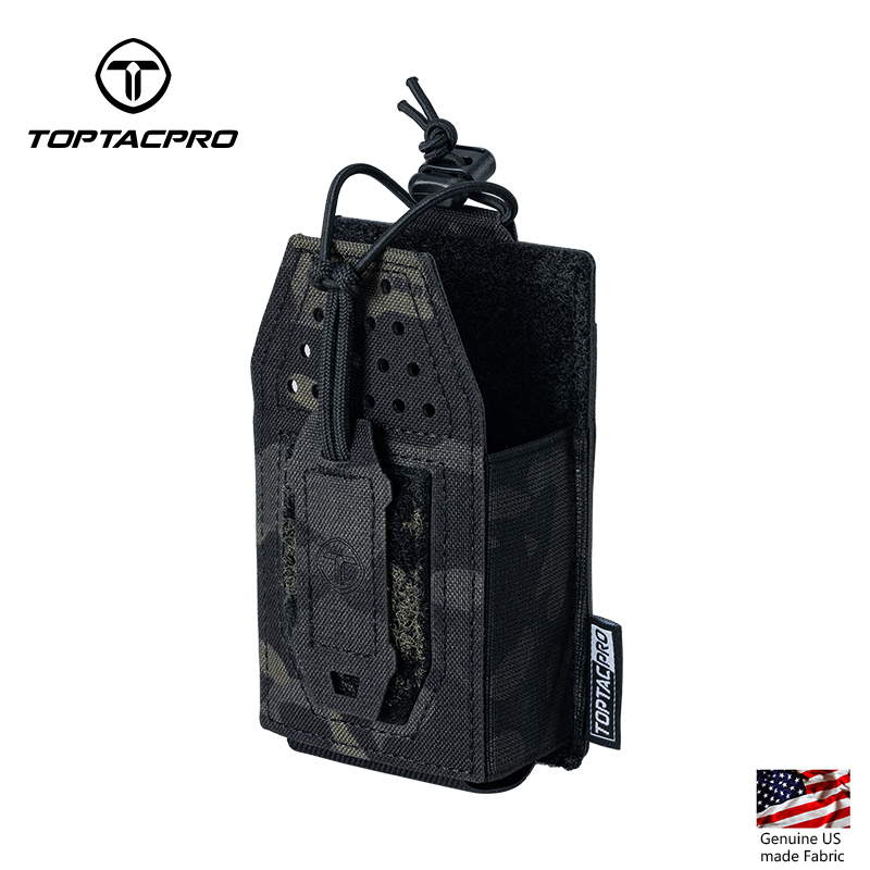 TOPTACPRO Tactical Radio Pouch Walkie Talkies Military Outdoor Lightweight Molle Pouch 8524