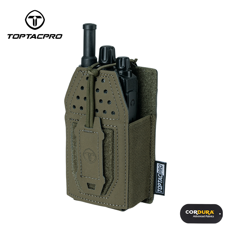 TOPTACPRO Tactical Radio Pouch Walkie Talkies Military Outdoor Lightweight Molle Pouch 8524