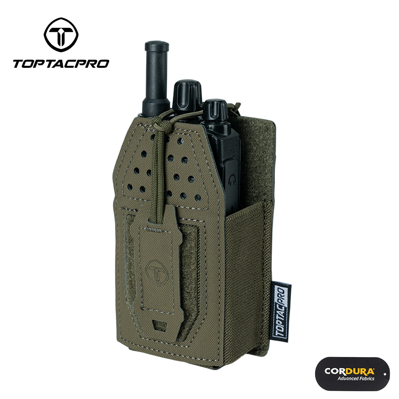 TOPTACPRO Tactical Radio Pouch Walkie Talkies Military Outdoor Lightweight Molle Pouch 8524