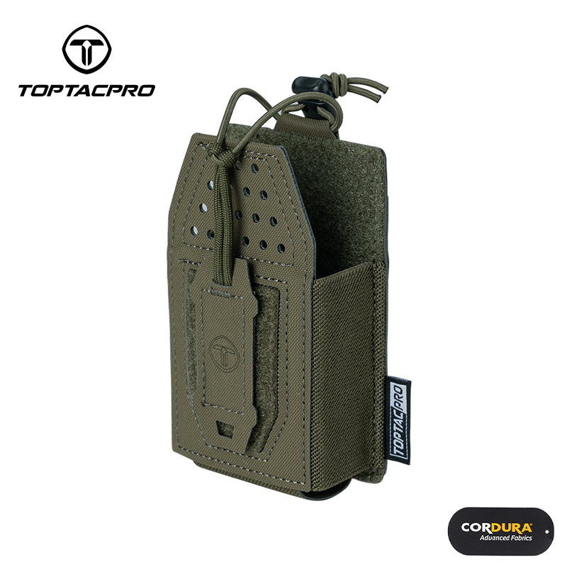 TOPTACPRO Tactical Radio Pouch Walkie Talkies Military Outdoor Lightweight Molle Pouch 8524