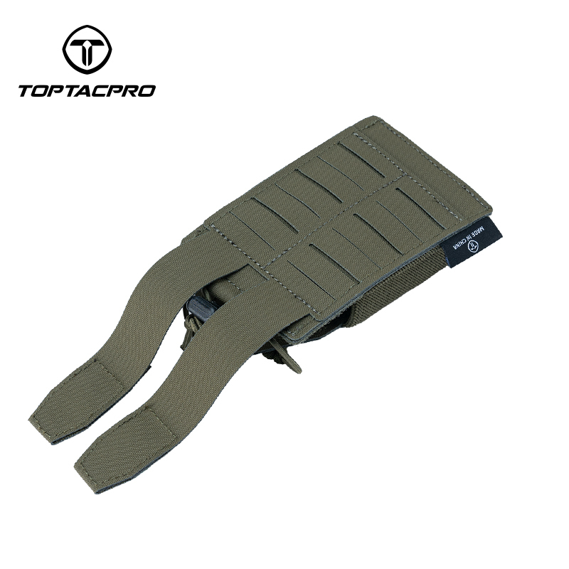 TOPTACPRO Tactical Radio Pouch Walkie Talkies Military Outdoor Lightweight Molle Pouch 8524