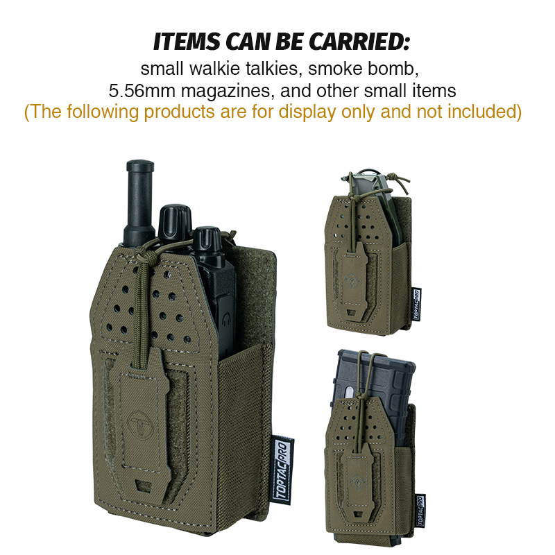 TOPTACPRO Tactical Radio Pouch Walkie Talkies Military Outdoor Lightweight Molle Pouch 8524