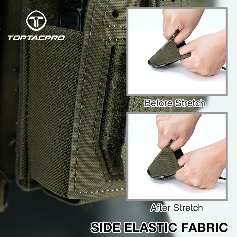 TOPTACPRO Tactical Radio Pouch Walkie Talkies Military Outdoor Lightweight Molle Pouch 8524