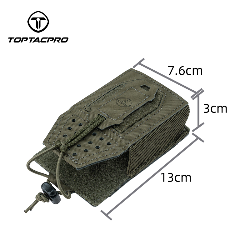 TOPTACPRO Tactical Radio Pouch Walkie Talkies Military Outdoor Lightweight Molle Pouch 8524