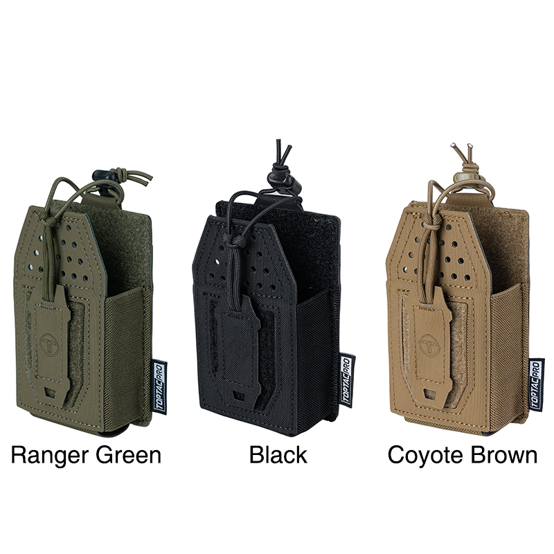 TOPTACPRO Tactical Radio Pouch Walkie Talkies Military Outdoor Lightweight Molle Pouch 8524
