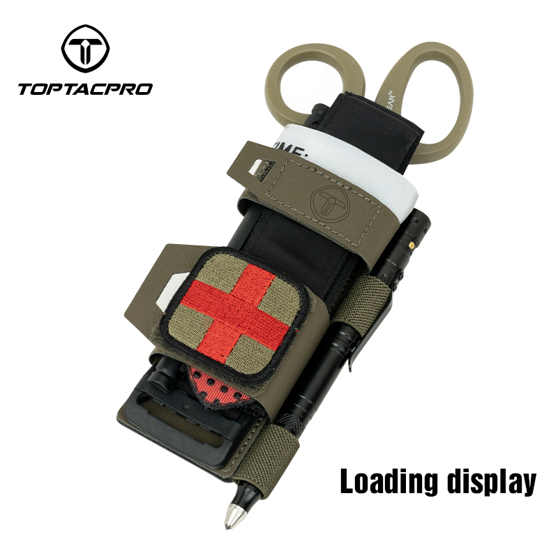 TOPTAPRO Tactical Tourniquet Pouch Holder TQ Tourniquet Case&Trauma Medical Shear Pouch 8525