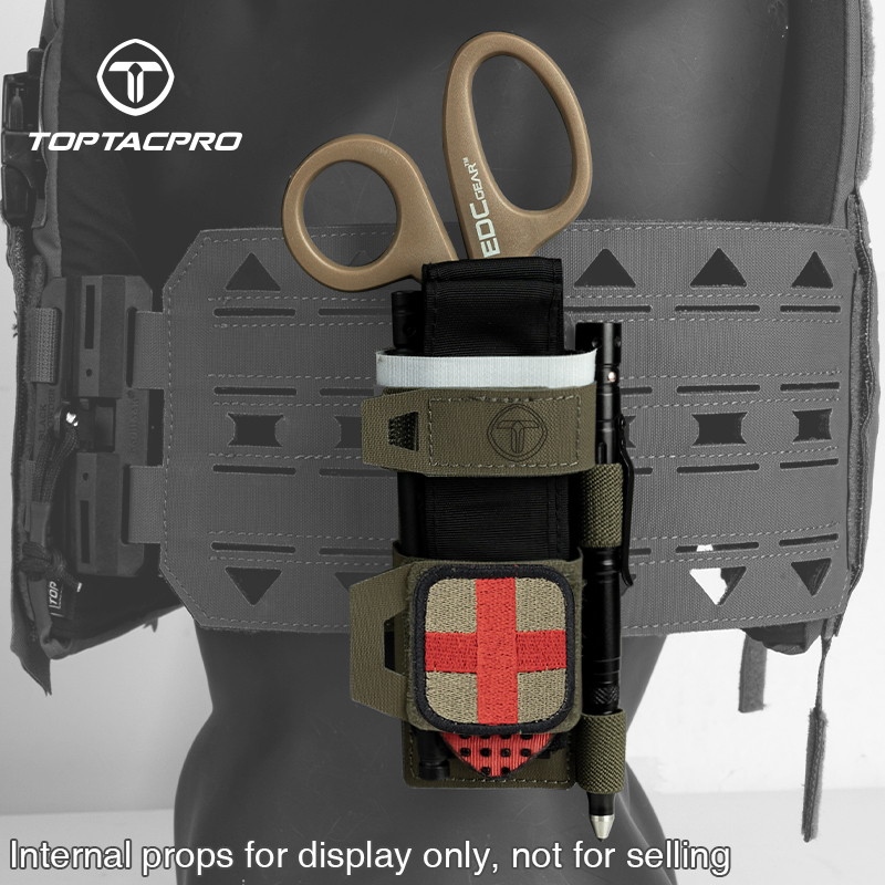 TOPTAPRO Tactical Tourniquet Pouch Holder TQ Tourniquet Case&Trauma Medical Shear Pouch 8525