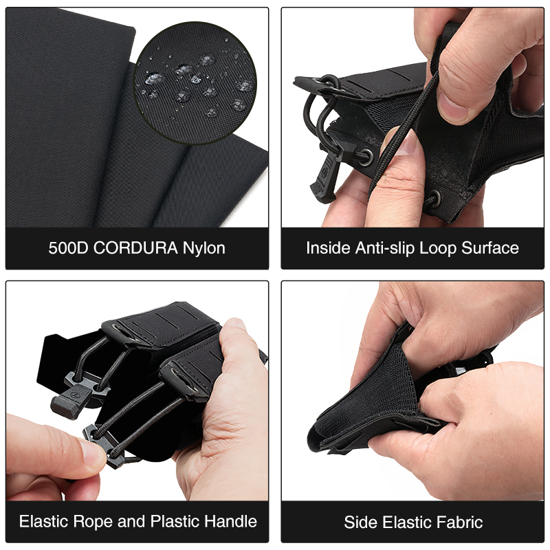 TOPTACPRO Tactical Double Mag Pouch for 9mm MOLLE 8526