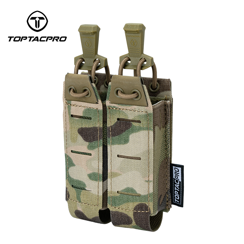 TOPTACPRO Tactical Double Mag Pouch for 9mm MOLLE 8526