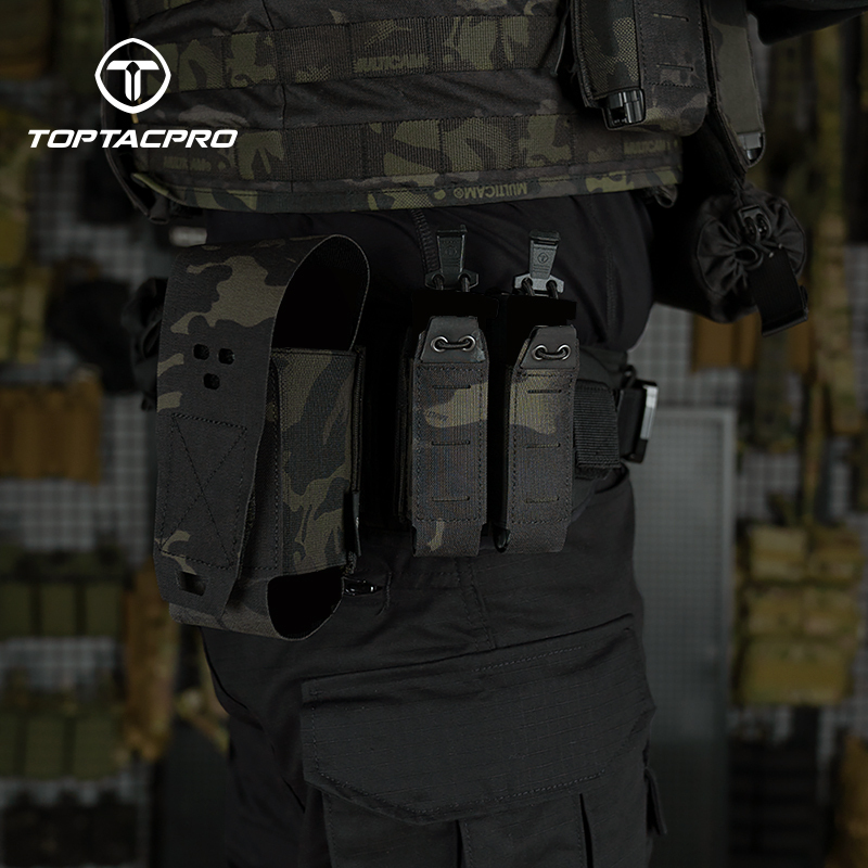 TOPTACPRO Tactical Double Mag Pouch for 9mm MOLLE 8526