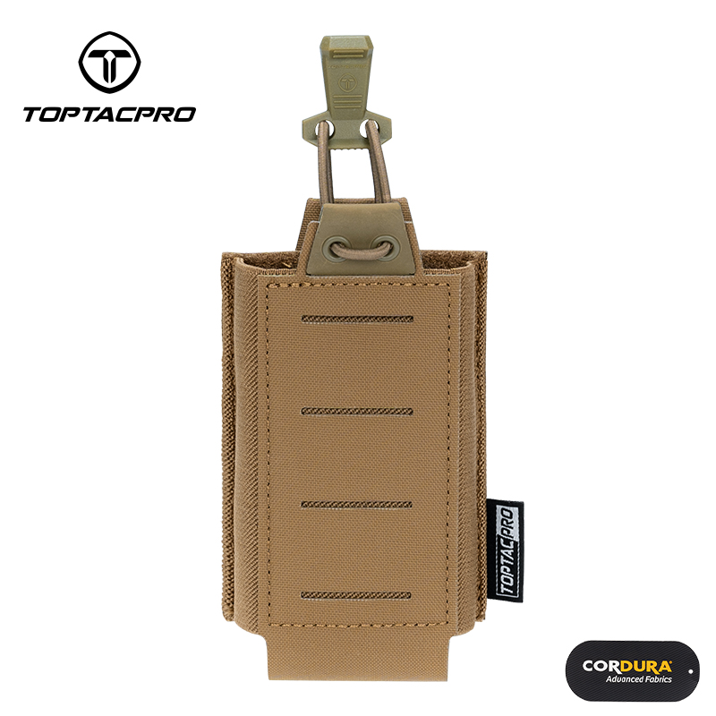TOPTACPRO Tactical Single Mag Pouch for 556 MOLLE Quick Draw Lightweig