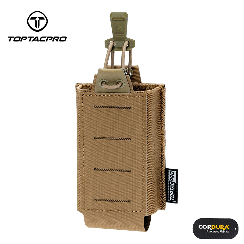 TOPTACPRO Tactical Single Mag Pouch for 556 MOLLE Quick Draw Lightweight Mag Holder 8527