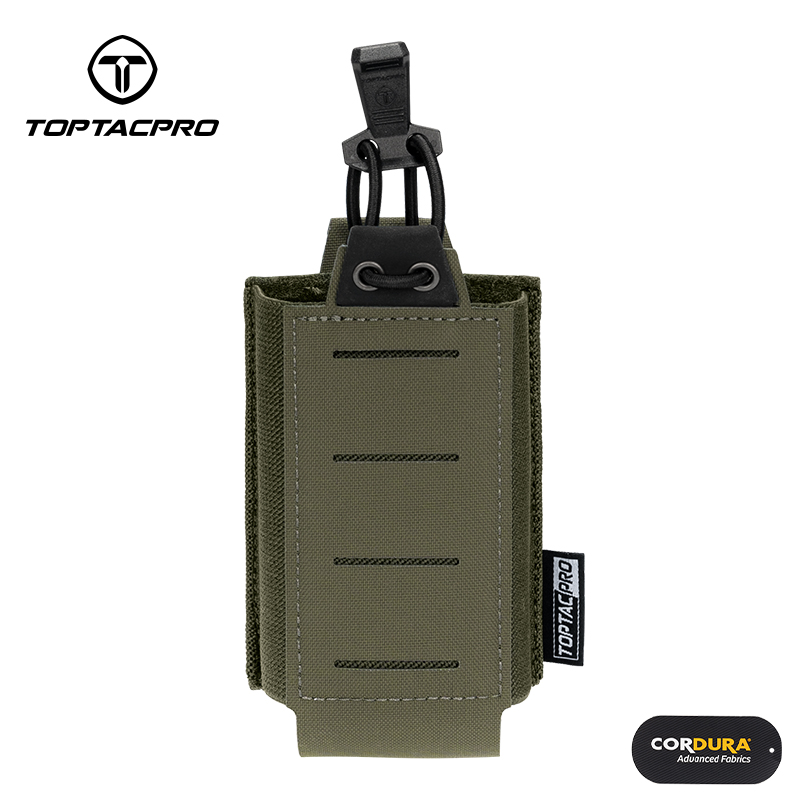 TOPTACPRO Tactical Single Mag Pouch for 556 MOLLE Quick Draw Lightweight Mag Holder 8527