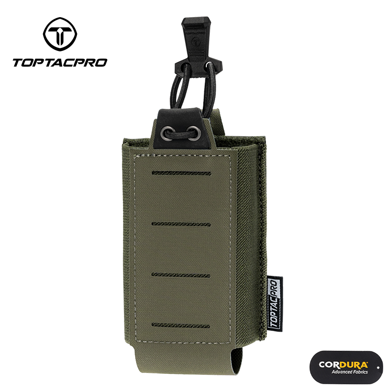 TOPTACPRO Tactical Single Mag Pouch for 556 MOLLE Quick Draw Lightweight Mag Holder 8527
