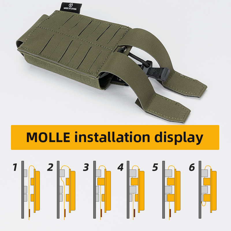 TOPTACPRO Tactical Single Mag Pouch for 556 MOLLE Quick Draw Lightweight Mag Holder 8527