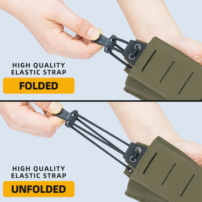 TOPTACPRO Tactical Single Mag Pouch for 556 MOLLE Quick Draw Lightweight Mag Holder 8527