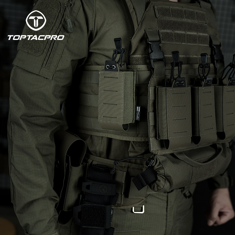 TOPTACPRO Single‑Slot MOLLE Utility Pouch Fits for 5.56mm 8527