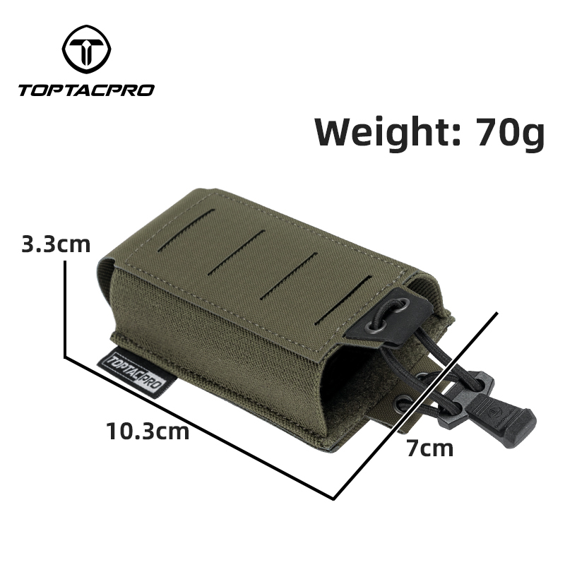 TOPTACPRO Tactical Single Mag Pouch for 556 MOLLE Quick Draw Lightweight Mag Holder 8527