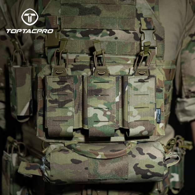 TOPTACPRO Tactical 556 Triple Mag Pouch Carrier Holder 8528