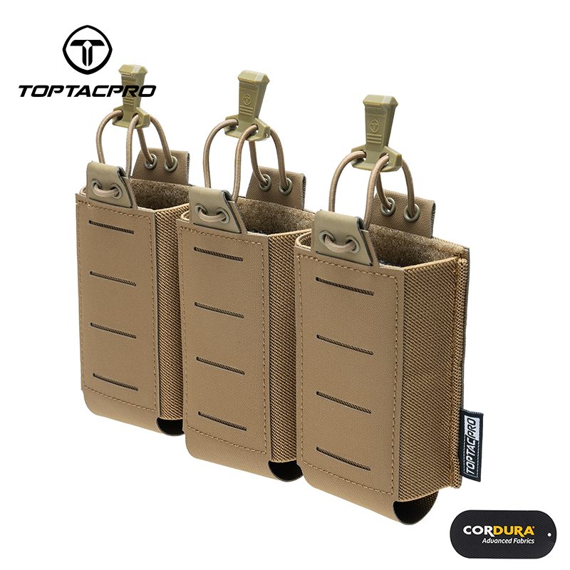 TOPTACPRO Tactical Triple Mag Pouch for 556 Mag MOLLE Pouch Carrier Holder 8528