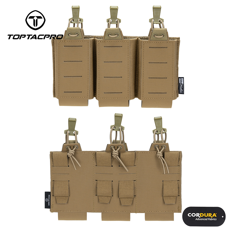 TOPTACPRO Tactical Triple Mag Pouch for 556 Mag MOLLE Pouch Carrier Holder 8528