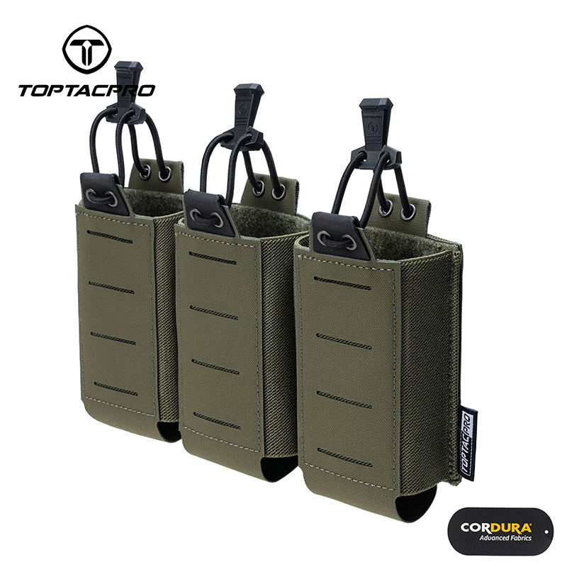 TOPTACPRO Tactical Triple Mag Pouch for 556 Mag MOLLE Pouch Carrier Holder 8528