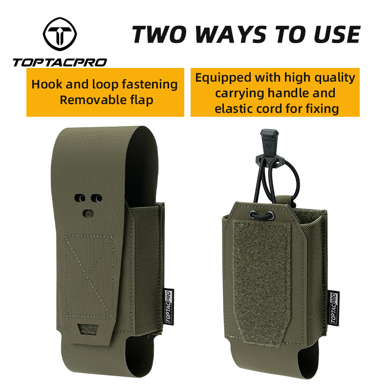 TOPTACPRO Tactical Double Mag Pouch Removable MOLLE for 5.56/5.45 Mag 8530