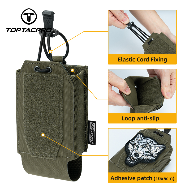TOPTACPRO Tactical Double Mag Pouch Removable MOLLE for 5.56/5.45 Mag 8530