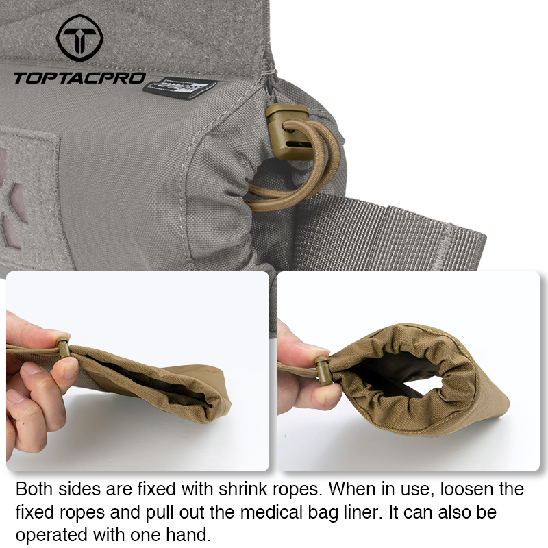 TOPTACPRO Tactical Medical Pouch Roll 1 Trauma EDC Pouch IFAK First Aid Kit Pouch 8531