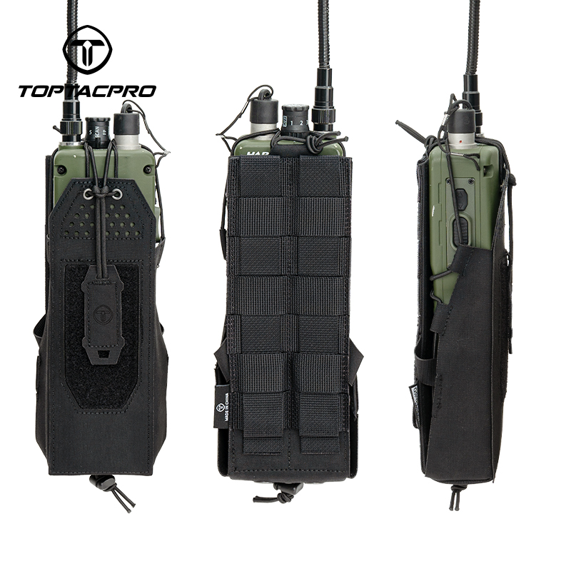 TOPTAPRO Tactical Radio Pouch for PRC148/152 MOLLE Walkie Talkies Radio Holder 8533