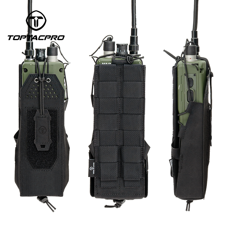 TOPTAPRO Tactical Radio Pouch for PRC148/152 MOLLE Walkie Talkies Radio Holder 8533