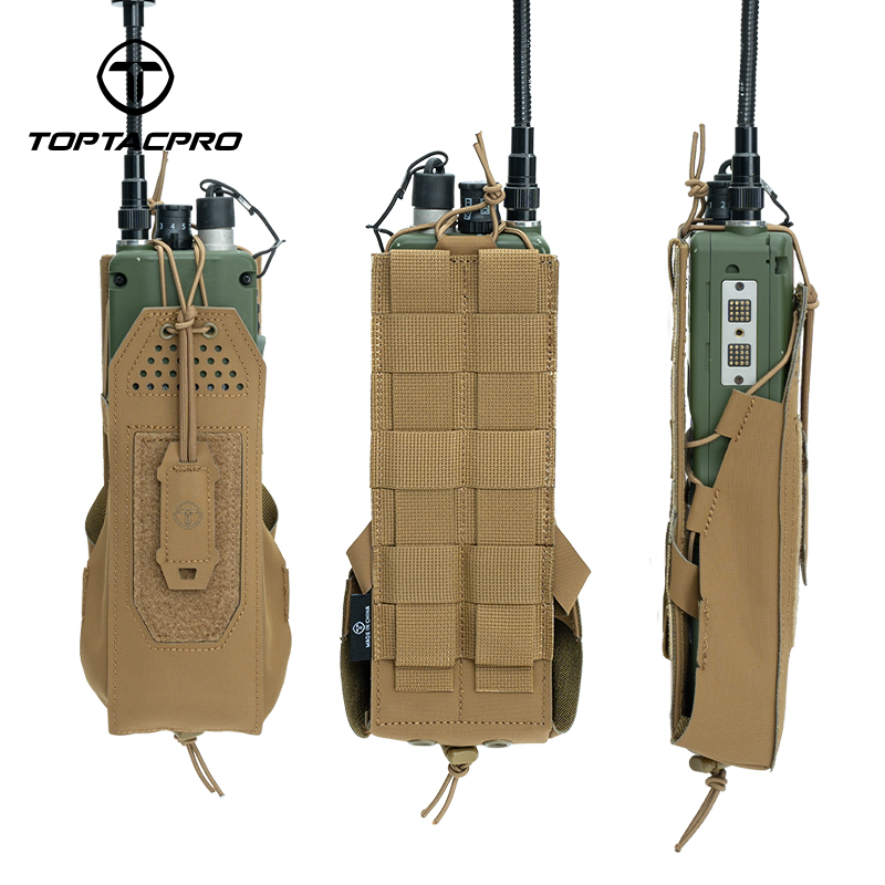 TOPTAPRO Tactical Radio Pouch for PRC148/152 MOLLE Walkie Talkies Radio Holder 8533