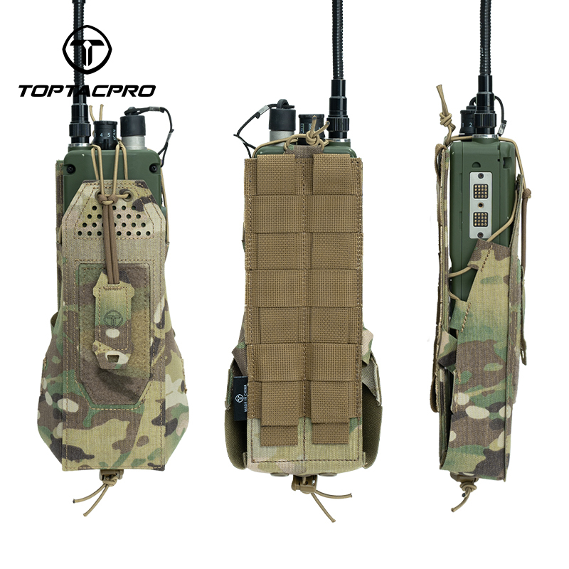 TOPTAPRO Tactical Radio Pouch for PRC148/152 MOLLE Walkie Talkies Radio Holder 8533