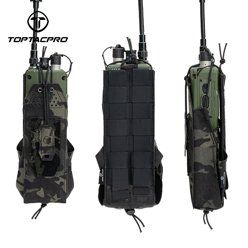 TOPTAPRO Tactical Radio Pouch for PRC148/152 MOLLE Walkie Talkies Radio Holder 8533