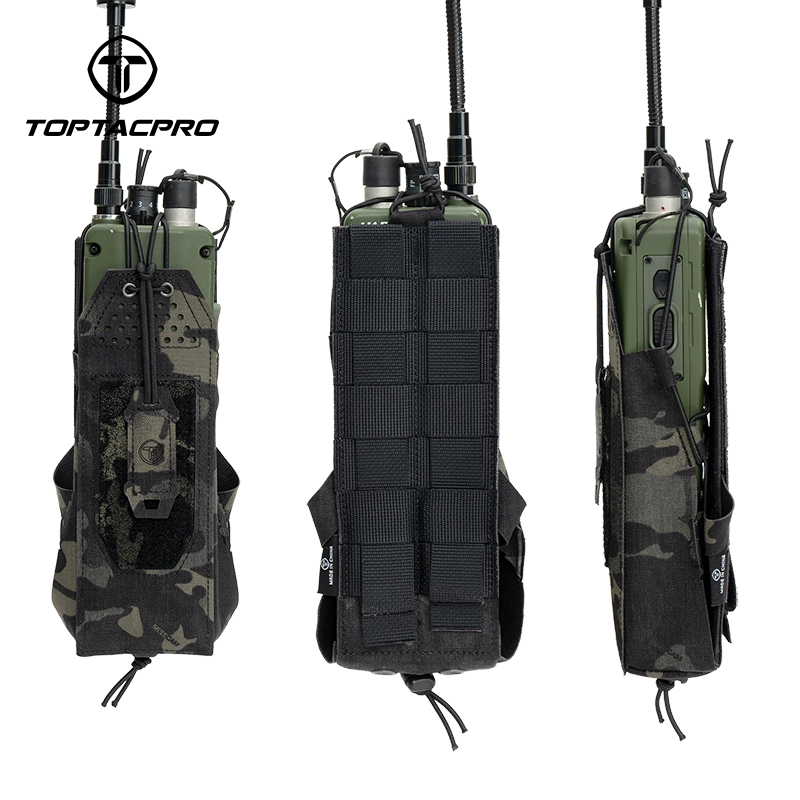 TOPTAPRO Tactical Radio Pouch for PRC148/152 MOLLE Walkie Talkies Radio Holder 8533