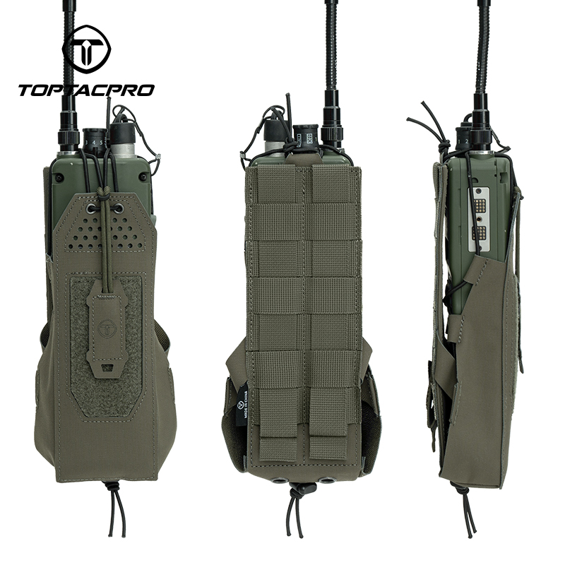 TOPTAPRO Tactical Radio Pouch for PRC148/152 MOLLE Walkie Talkies Radio Holder 8533