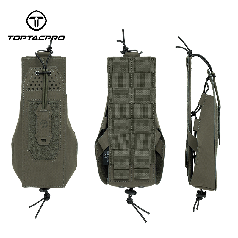 TOPTAPRO Tactical Radio Pouch for PRC148/152 MOLLE Walkie Talkies Radio Holder 8533