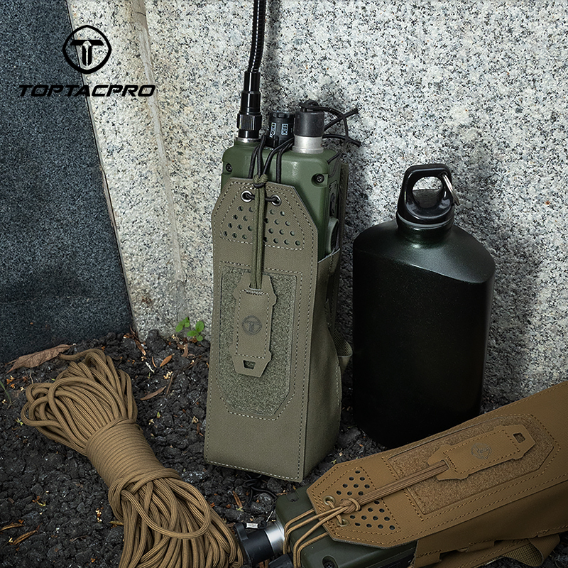 TOPTAPRO Tactical Radio Pouch for PRC148/152 MOLLE Walkie Talkies Radio Holder 8533
